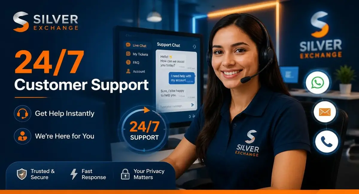 Silver Exchange 24/7 customer support - get help instantly for account, deposit and betting issues