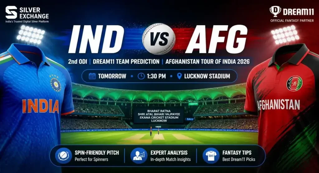 IND vs AFG 2nd ODI 2026 match prediction at Lucknow