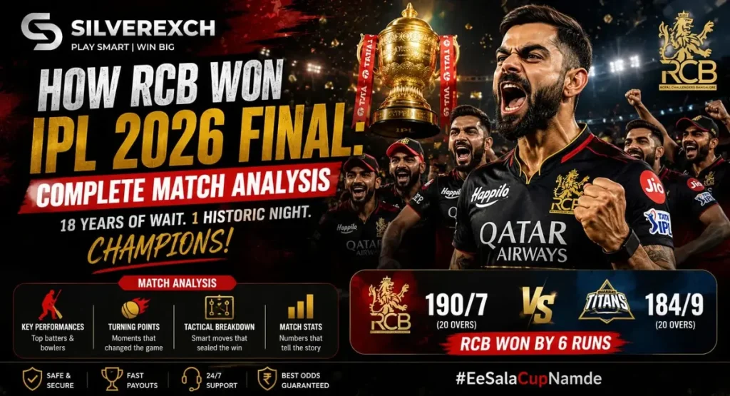 RCB won IPL 2026 final trophy celebration silver exchange match analysis